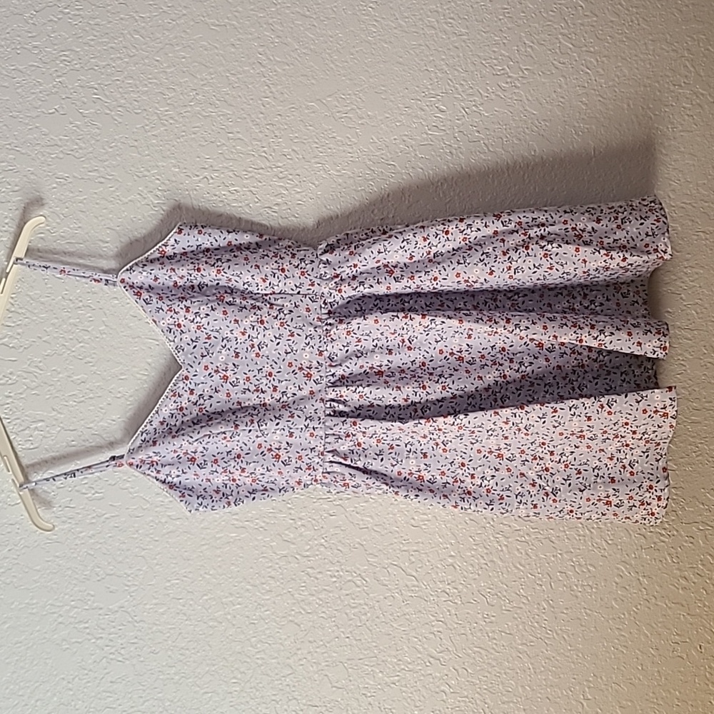 Francescas Floral Ruffle Trim Fit and Flare Mini Dress (S)